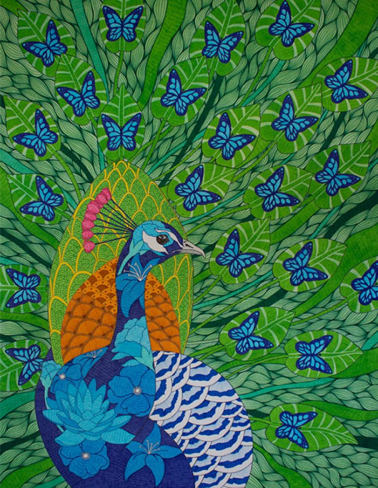 Peacock &amp; Butterflies